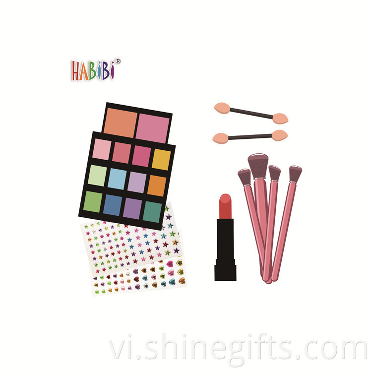 Hot Sale Children's Kids Girl Washable Makeup Colorful Palette toys Kits combination cosmetics Children's makeup